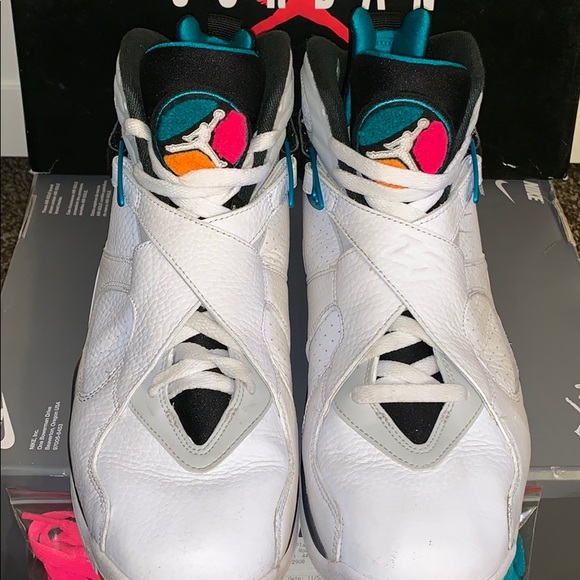🔥Jordan Retro 8 “South Beach” W/ Box & Receipt - Picture 2 of 6